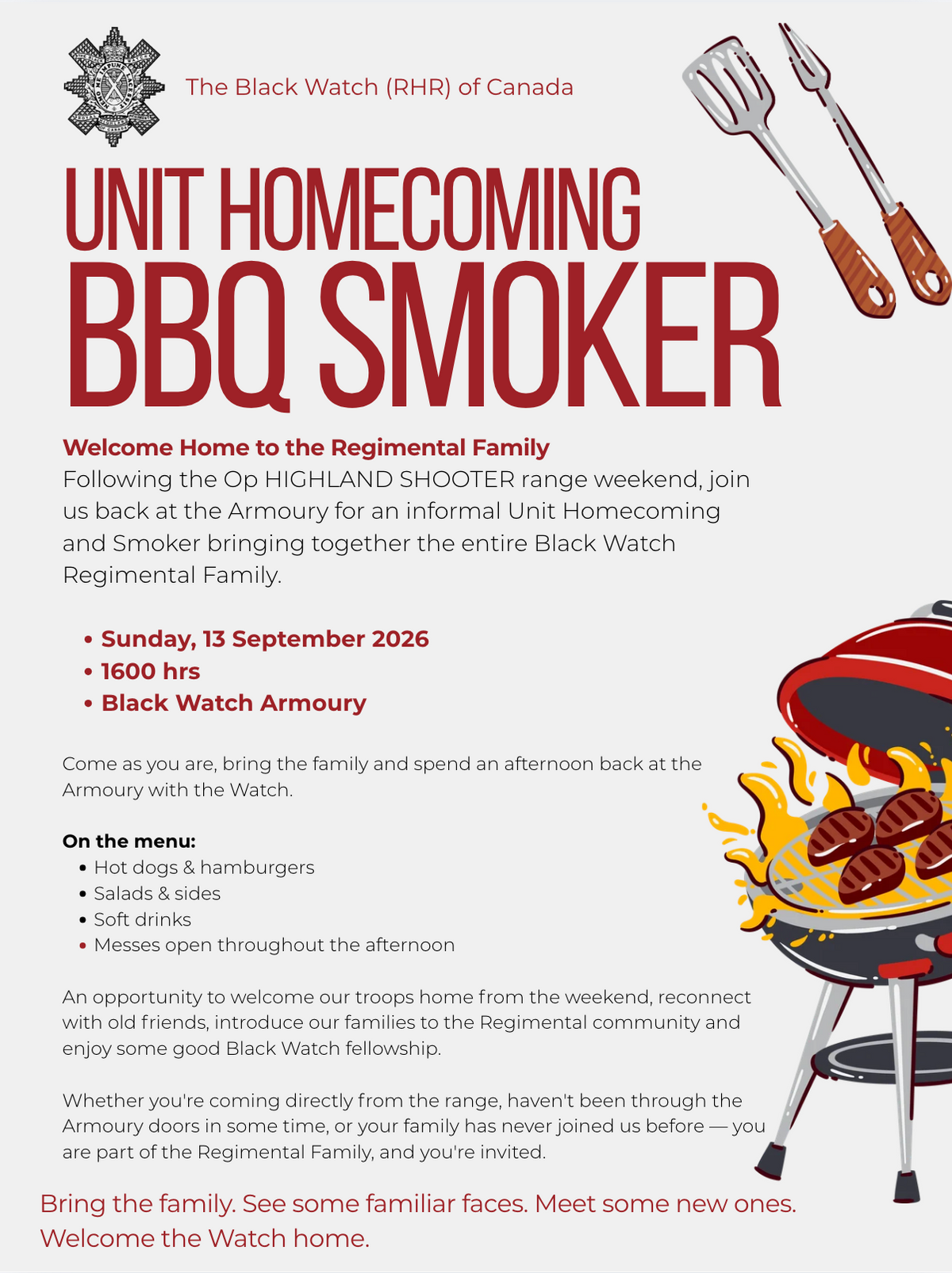 Unit Homecoming & BBQ Smoker
